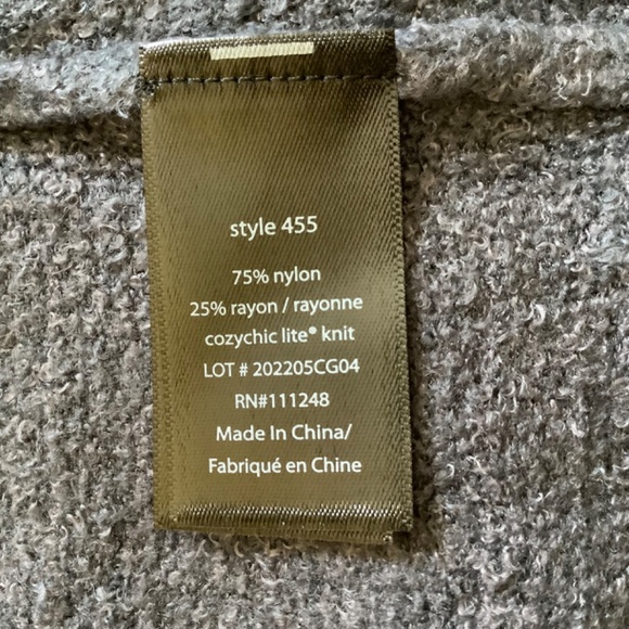 Barefoot Dreams CozyChic Lite Poncho Open Front Wrap Indigo Pacific Blue OS - Picture 12 of 15